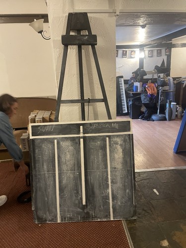 Large black wooden - large, a-frame