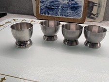 Vintage Stainless Steel Egg Cups Empire X 3, Old Hall X 1