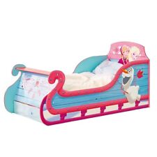 Disney Elsa Anna Frozen Sleigh Kids Toddler Bed with Under Bed Storage