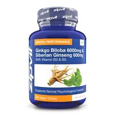 Ginkgo Biloba and Siberian Ginseng 6000mg and Ginseng 600mg, B Vitamins