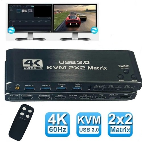 2x2 dual monitor hdmi kvm - dual,