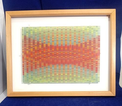 Fused glass panel abstract - fused,