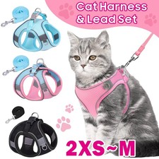 Reflective Cat Puppy Pet Fabric Harness Soft Comfortable Mesh Vest Breathable