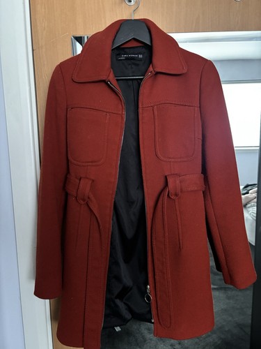 Zara women red coat - zara,