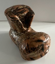 Vintage Le Vie Collage Safari patchwork Decoupage Boot Shoe Money Box Figurine