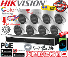 8MP HIKVISION CCTV 8MP 4K NVR COLORVU IP POE OUTDOOR AUDIO CAMERA SYSTEM KIT
