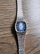 VINTAGE SEIKO 11-3940 DAINI WHITE GOLD PLATED LADIES WATCH ORIG STRAP, BLUE DIAL