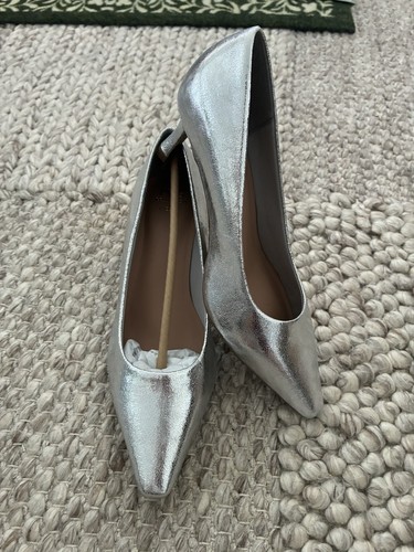 Ladies silver stiletto heels - stiletto,