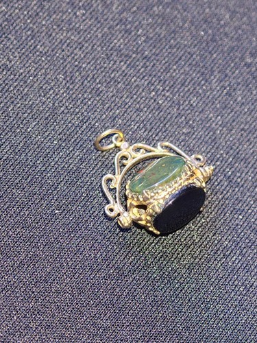 9ct gold swivel fob pendant - 9ct,