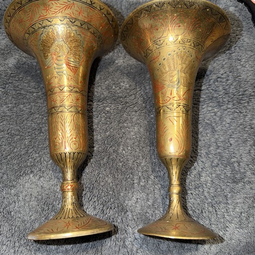 Vtg brass bud vase - vtg,