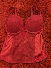 Red Primark Push-up Underwired Corset 36D