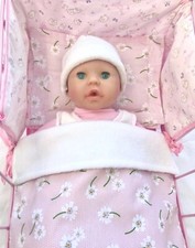 Dolls Pram Cot Bedding Set -