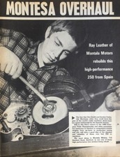 MONTESA 250cc MODEL 15M - 3 PAGE OF ORIGINAL ENGINE OVERHAUL ARTICLE