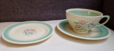 SPECIAL Susie Cooper "Dresden Spray" Trio - Cup, Saucer & Plate - 1930's Vintage