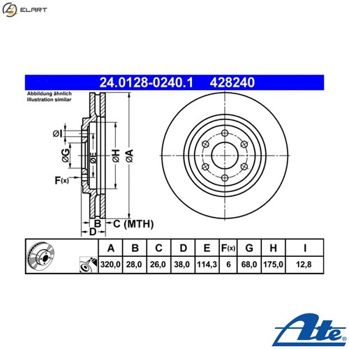 Brake disc 0128 0240 - disc, 24.0128-0240.1