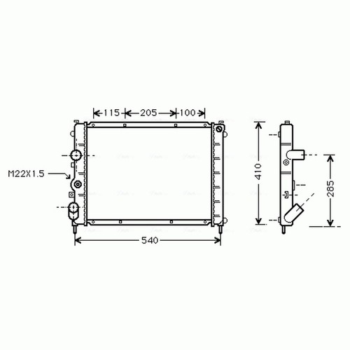 Radiator for renault - radiator,