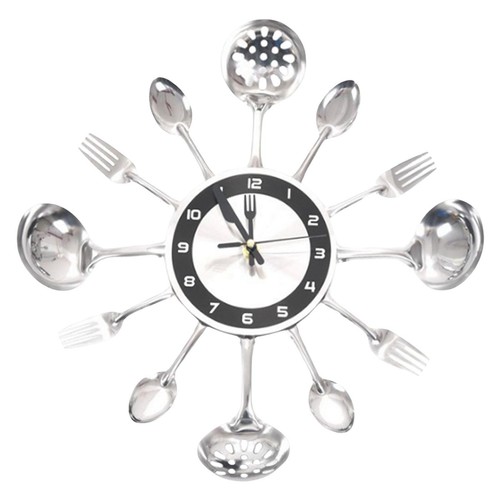Large cutlery wall clock - wall,