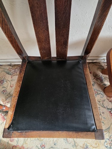 Vintage 1930s oak slat back - oak,