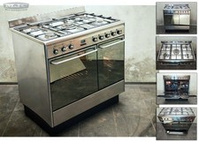 Refurb SMEG Symphony 90 90 cm Dual Fuel FSD RANGE COOKER Stainless Steel (5N25)