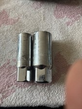 Halfords 10mm + 14mm Spark Plug Sockets,3/8 Drive, Good Condition