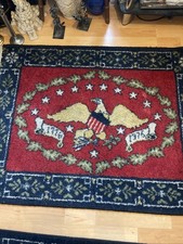 VINTAGE DEERING MILLIKEN INC BI-CENTENNIAL RUG 1776-1976.FOR YOUR ENTRY WAY HOME