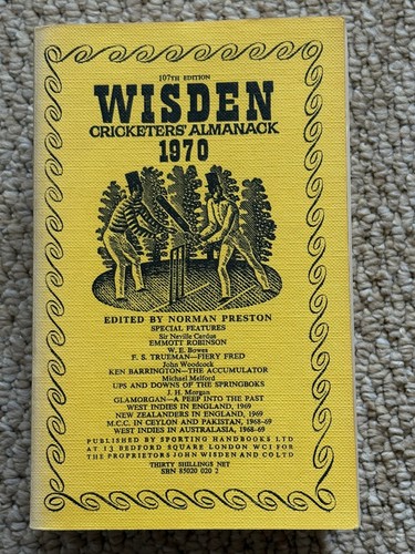1970 wisden cricketers - 1970, cricketers'
