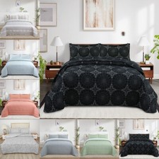 3 Piece Quilted Bedspread Bed