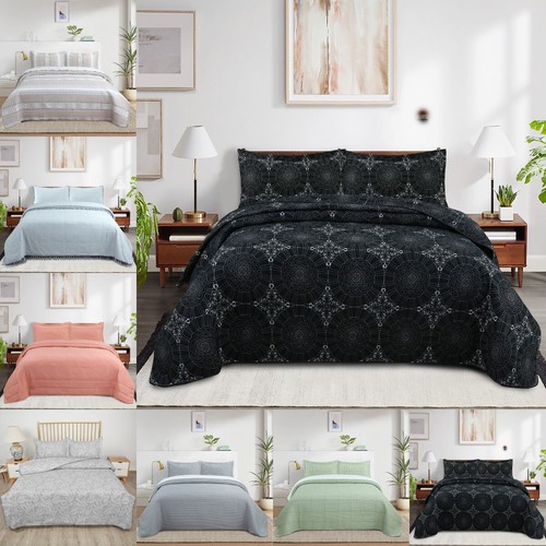 Piece quilted bedspread bed - piece,