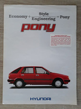 Hyundai Pony Range Brochure 1985 - 1.3 1.5 L GL GLS