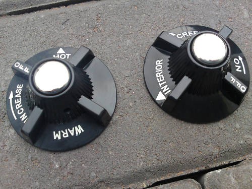 Heater knob set - set, mgb