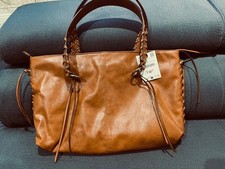 Zara Fringed Shopper Bag Dark Tan - BNWT