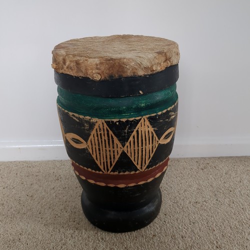 Vintage african tribal drum - vintage,