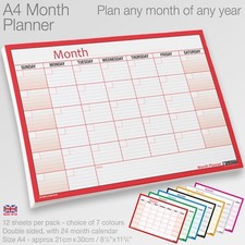 MONTH PLANNER Desk / Wall A4