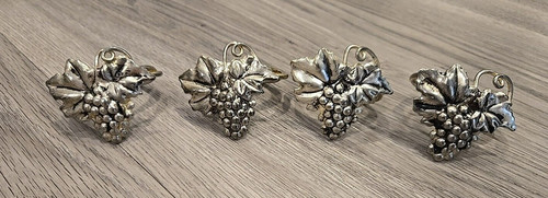Vintage silver metal wine - metal,