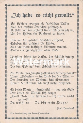 1629 wwi german poem re - 1629., wwi.