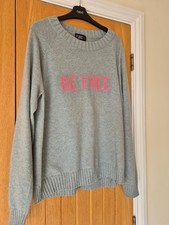 Womens slogan jumper 100% wool by Fund