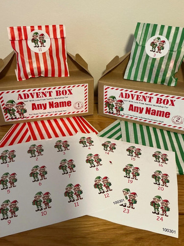 Christmas advent calendar box - advent,