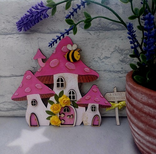 Toadstool house fairy door - fairy,