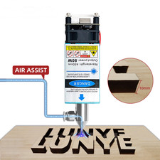 LUNYEE 40W/80W Laser Module With Air Assist For CNC Cutting Engraving Machine