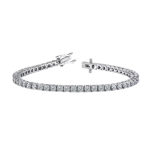 14ct white gold diamond tennis - gold,