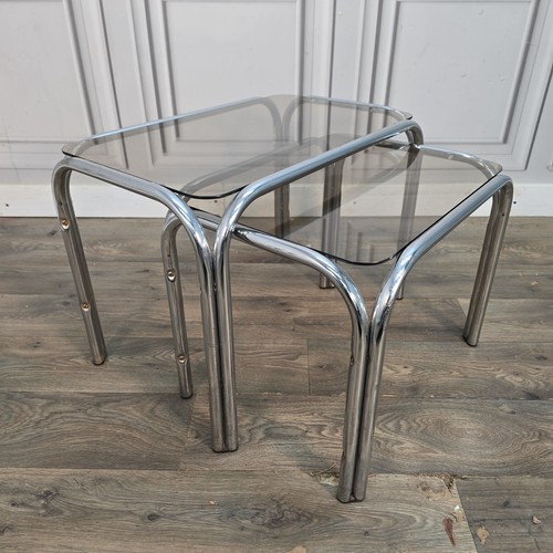 Vintage chrome nest tables - vintage, of