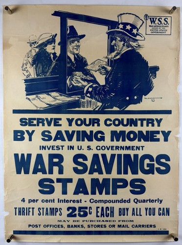 War savings stamps - savings, uncle