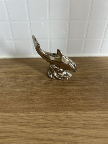 Vintage metal dolphin figurine - metal,