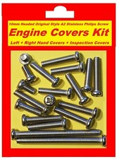 Honda CF70 Chaly - Engine Covers Kit - A2 Stainless Philips Screws