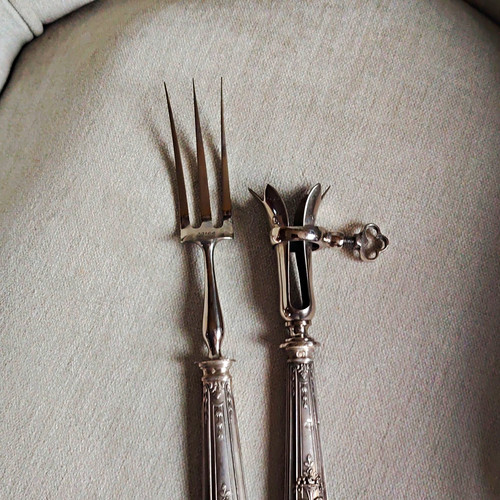 Antique french leg lamb set - antique, leg-of-lamb