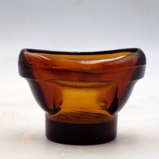 VINTAGE Amber Clear Glass EYE BATH