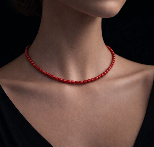 3x5mm rice shape beads red - 3x5mm,