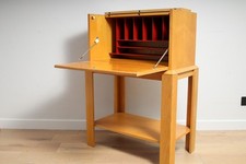 Vintage Mid-century Remploy writing desk/bureau in Ash designed by Dinah Casson
