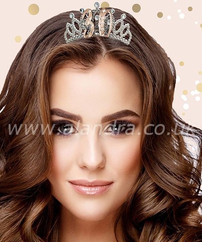 30th gold boxed birthday tiara - boxed,