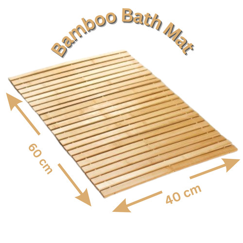 Bamboo bath mat - bamboo,